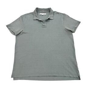 Orlebar Brown Polo Shirt Mens XL Cadet Blue Cotton Short Sleeve